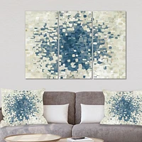 Geometric Blue Spots  Canvas Wall Art