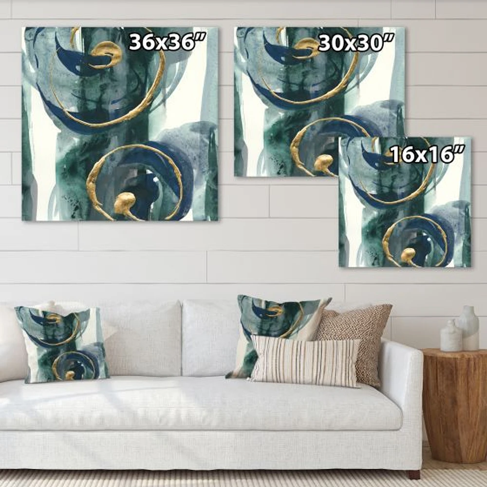 Mettalic Indigo and Gold II  Wall Art