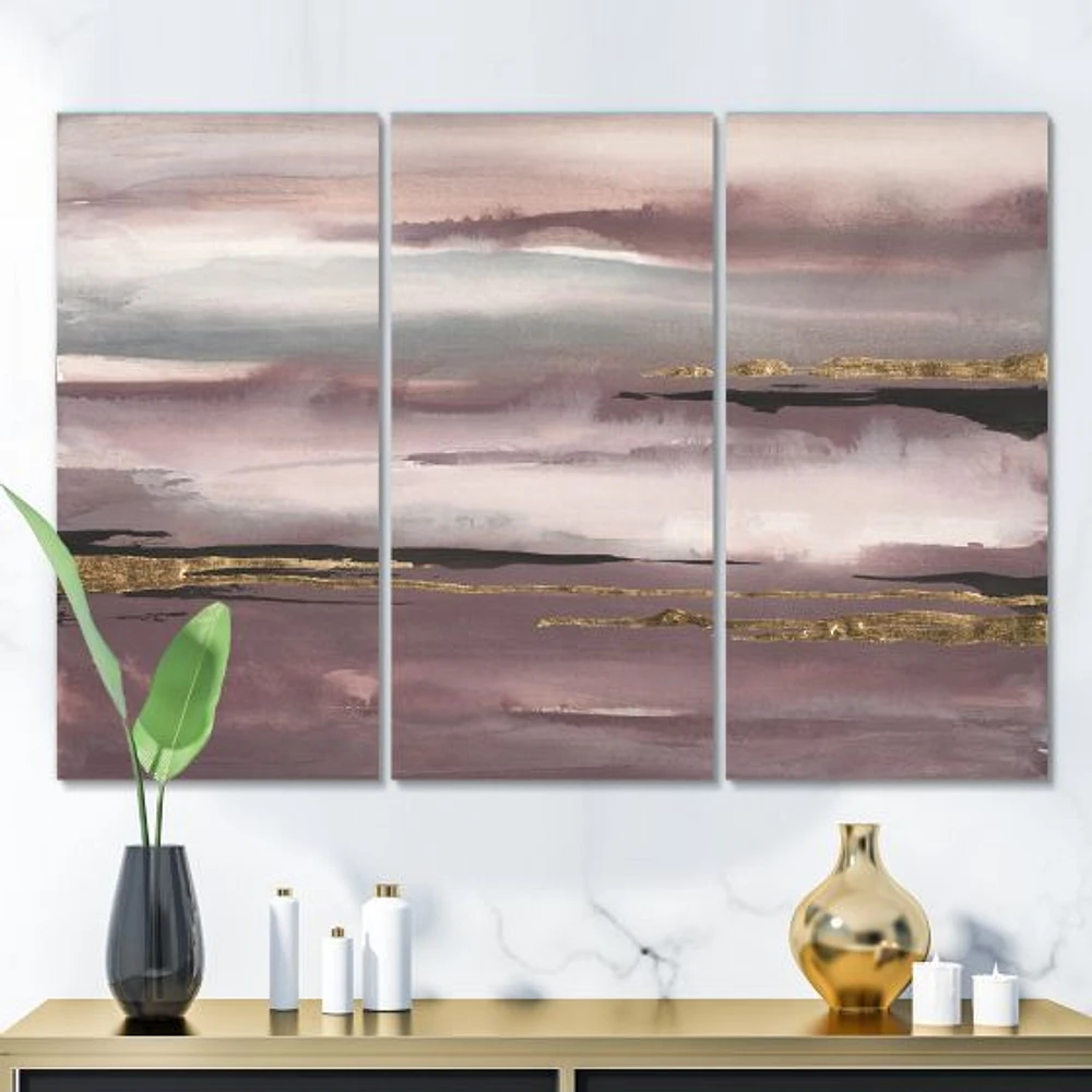 Purple Glam Storm IV  Canvas Wall Art