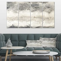 Gray Circles I Canvas Wall Art Panels