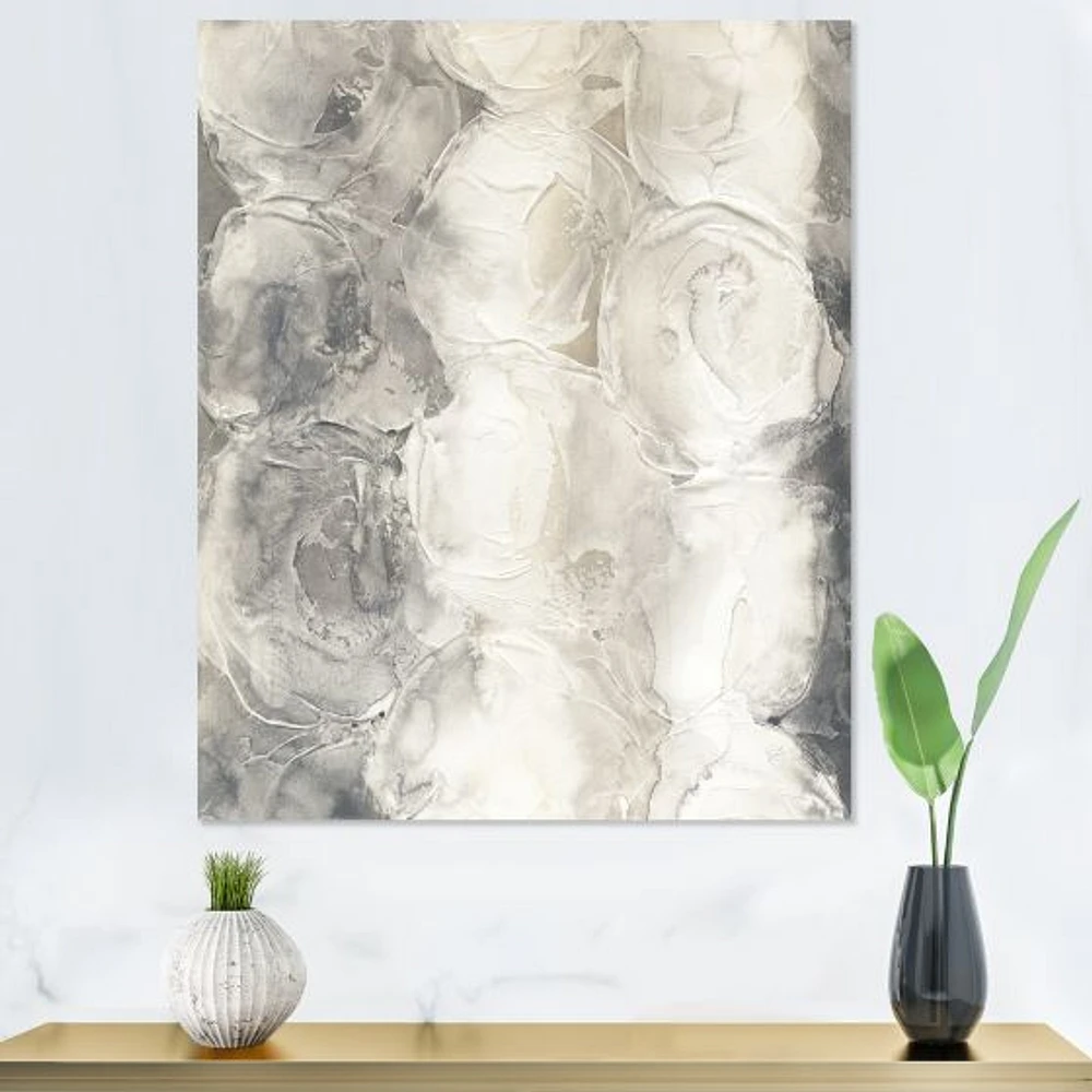 Gray Circles I  Canvas Wall Art