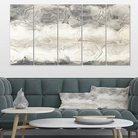 Gray Circles I Canvas Wall Art Panels