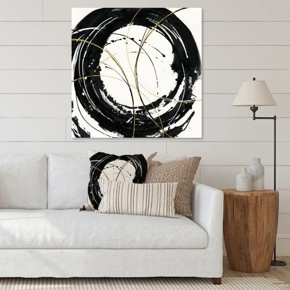 Gold Metallic Circle  Wall Art