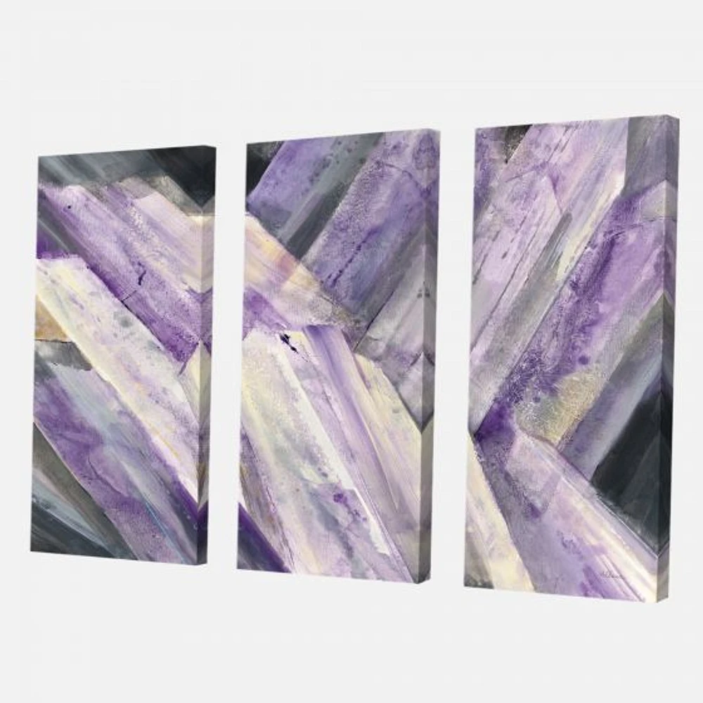 Geometric Purple Glacier  Canvas Wall Art