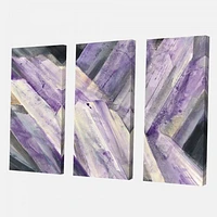 Geometric Purple Glacier  Canvas Wall Art