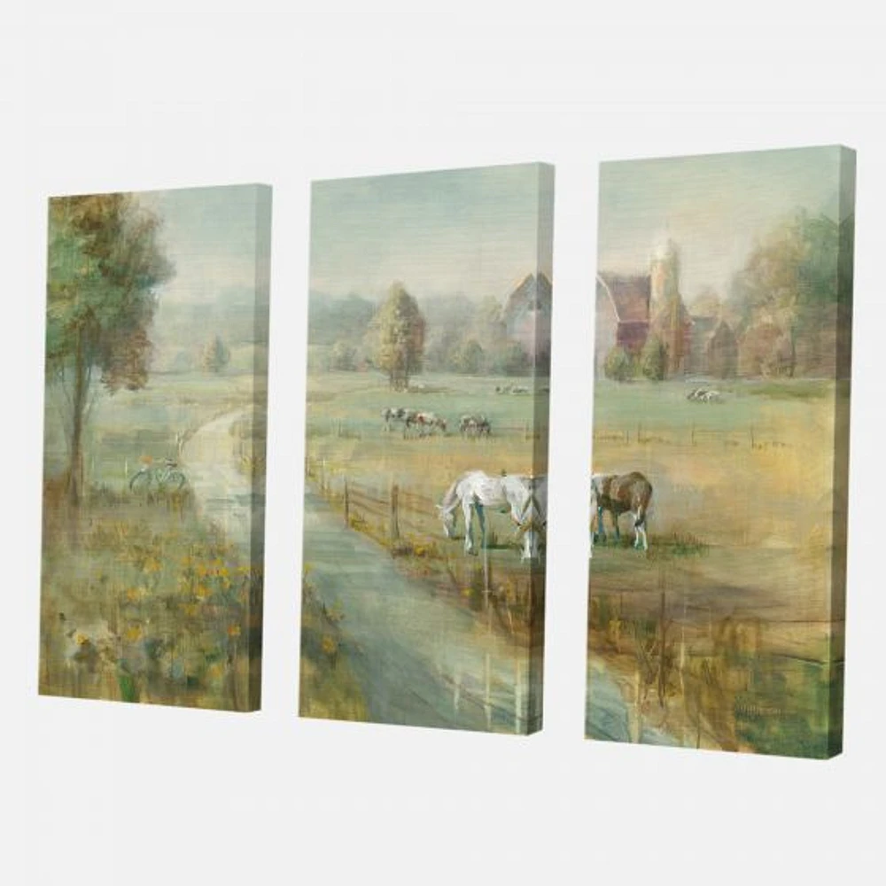 Tranquil Country Field  Canvas Wall Art