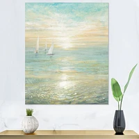 Sunrise Boat I  Canvas Wall Art