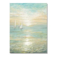 Sunrise Boat I  Canvas Wall Art