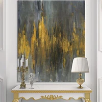 Black and Gold Glam Abstract Wall Art