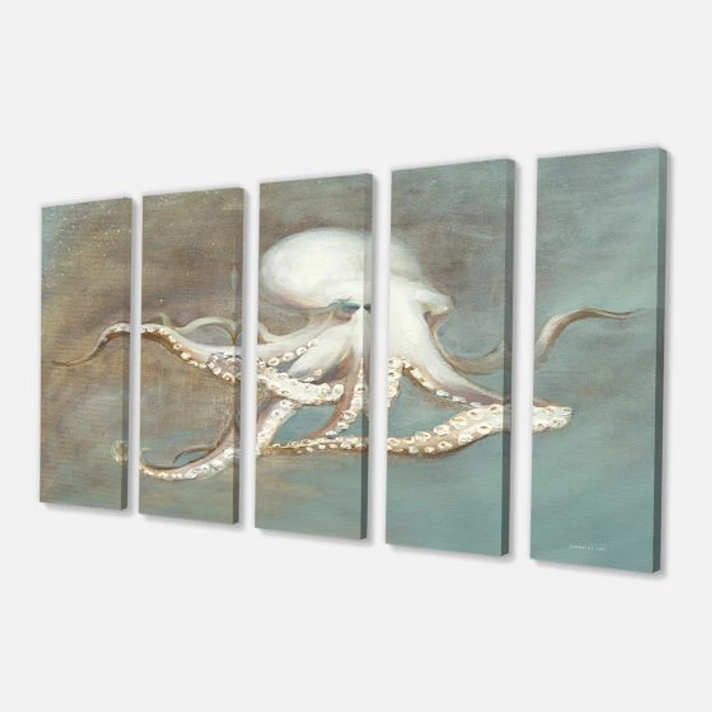 Octopus Treasures from the Sea  Canvas Wall Art