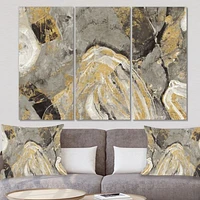 Painted Gold Stone  Canvas Art