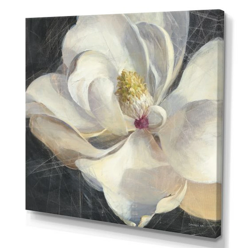 Vivid White Magnolia IV  Canvas Wall Art