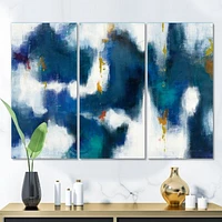 Blue Glam Texture II  Canvas Wall Art