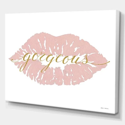 Fashion Glam Lips on Gold II  Wall Art