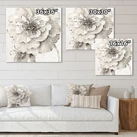 Indigold Grey Peonies I  Canvas Wall Art