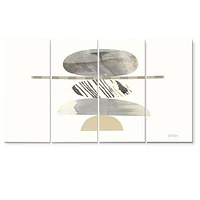 Geometric Balance Neutral I Canvas Wall Art Panels