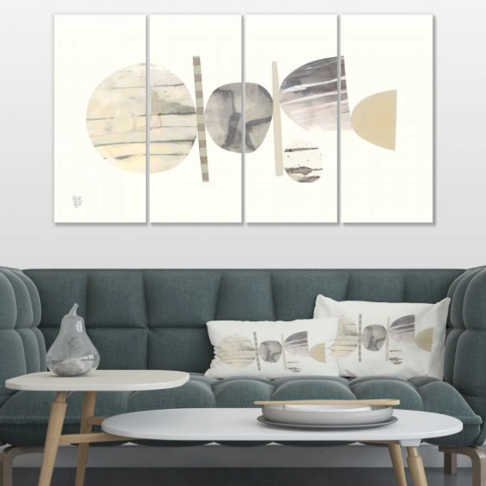 Geometric Balance Neutral II Canvas Wall Art