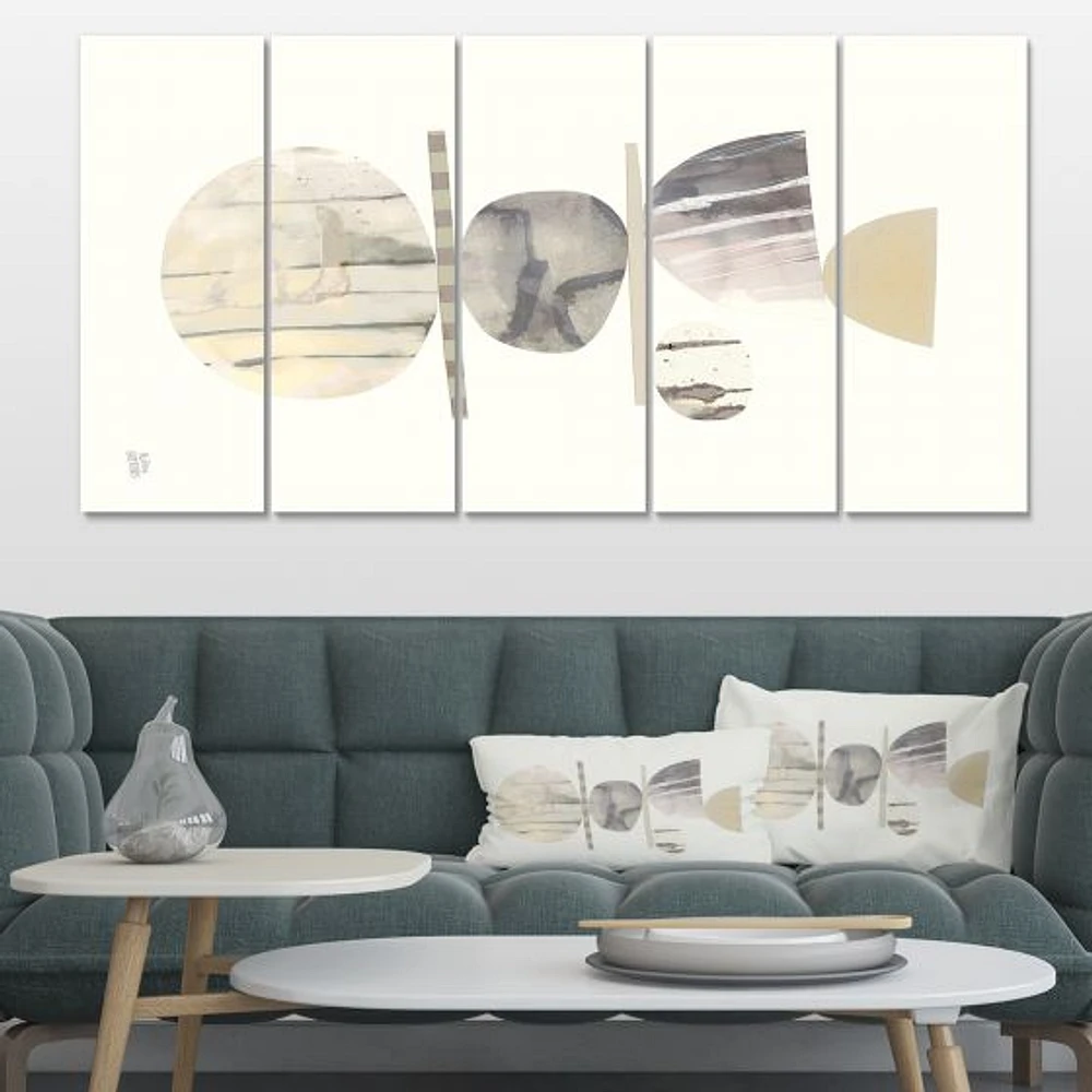 Geometric Balance Neutral II Canvas Wall Art