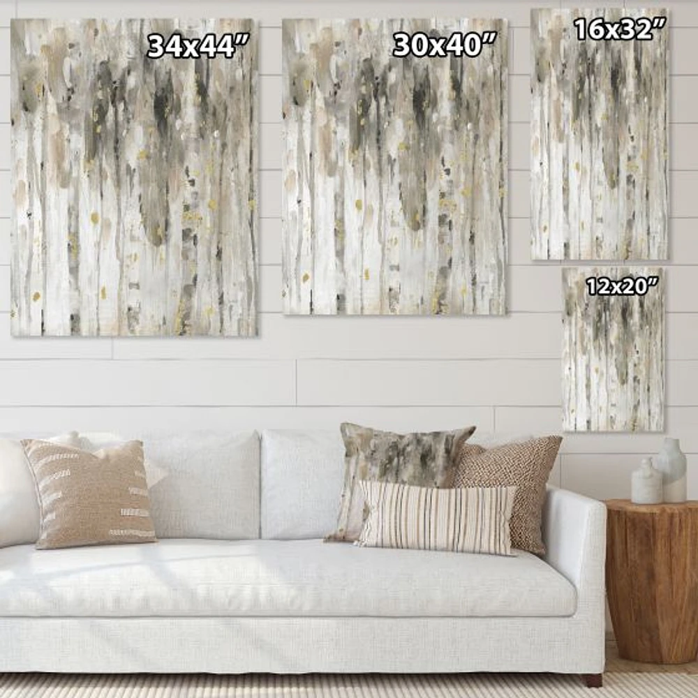 The Modern Grey Forest IV  Wall Art