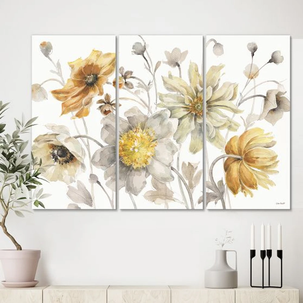 Fields of Gold Watercolor Flower VII  Canvas Art