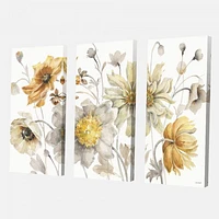 Fields of Gold Watercolor Flower VII  Canvas Art