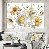 Fields of Gold Watercolor Flower VII  Canvas Art