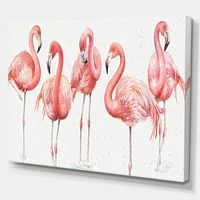 Toile  « Gracefully Pink Shabby Flamingo »