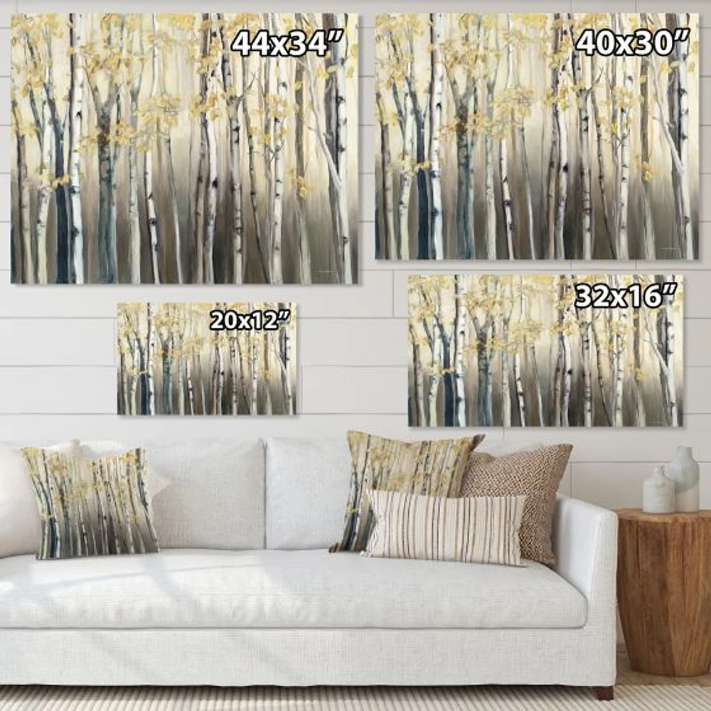 Golden Birch Forest I  Canvas Wall Art