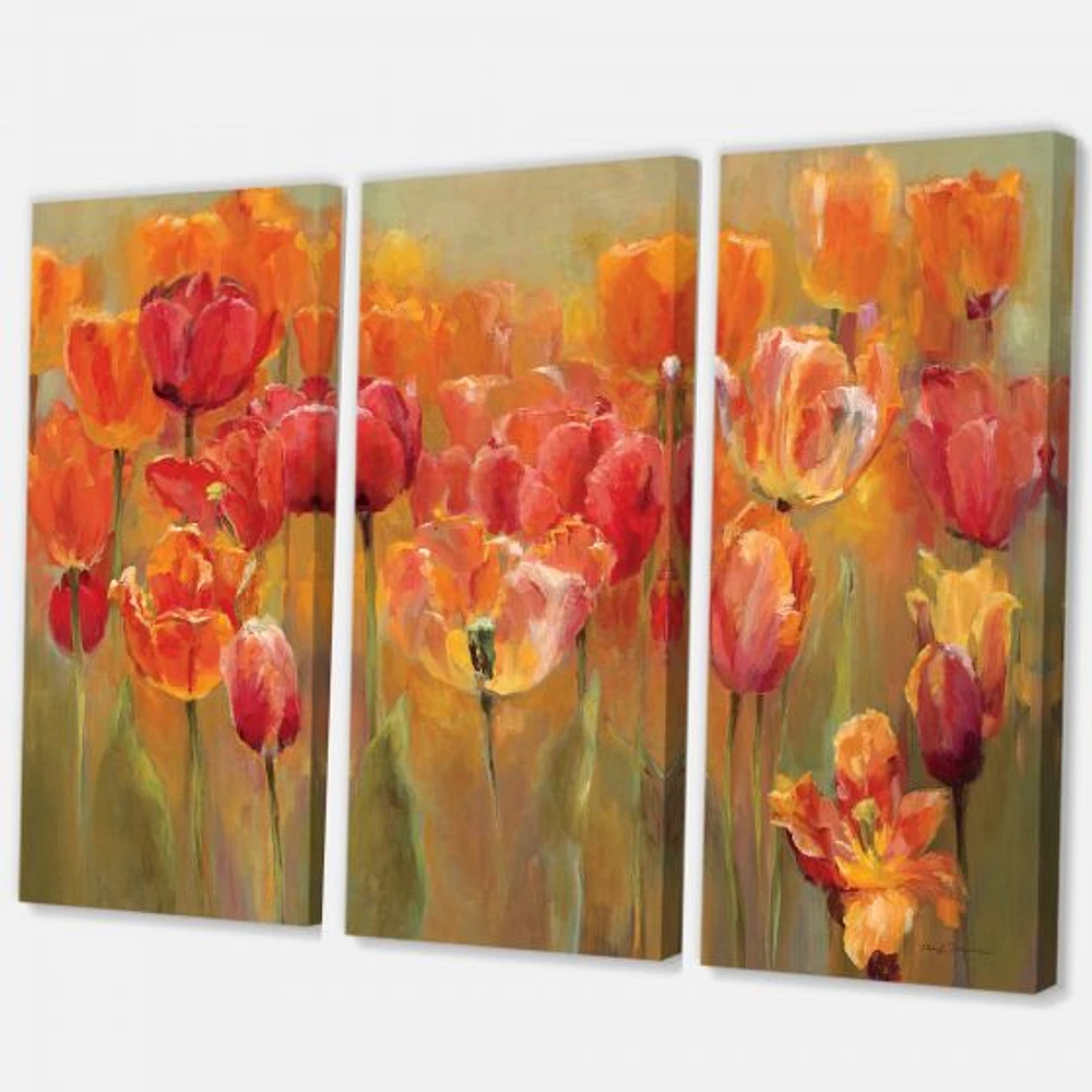 Red Tulips 3 Canvas Wall Art