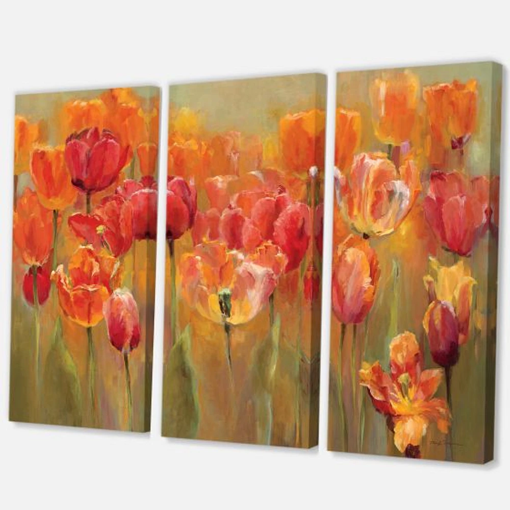 Red Tulips 3 Canvas Wall Art