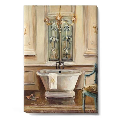 Vintage Paris Bathtub Painting  Wall Art