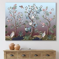 Toile « Chinoiserie with Birds and Peonies XI