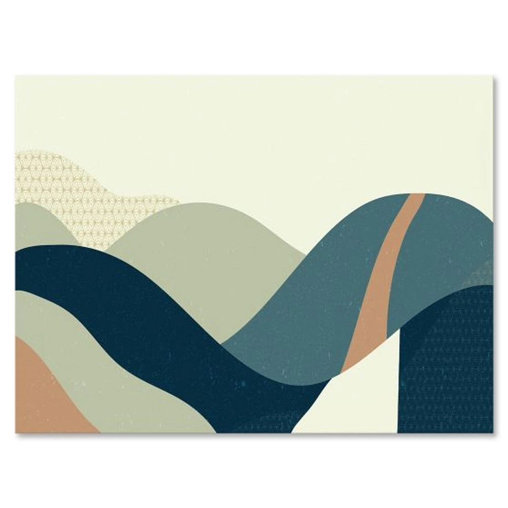 Toile « Abstract Geometric Landscape with Hills