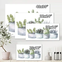 Toile « Cactus and Succulent House Plants I