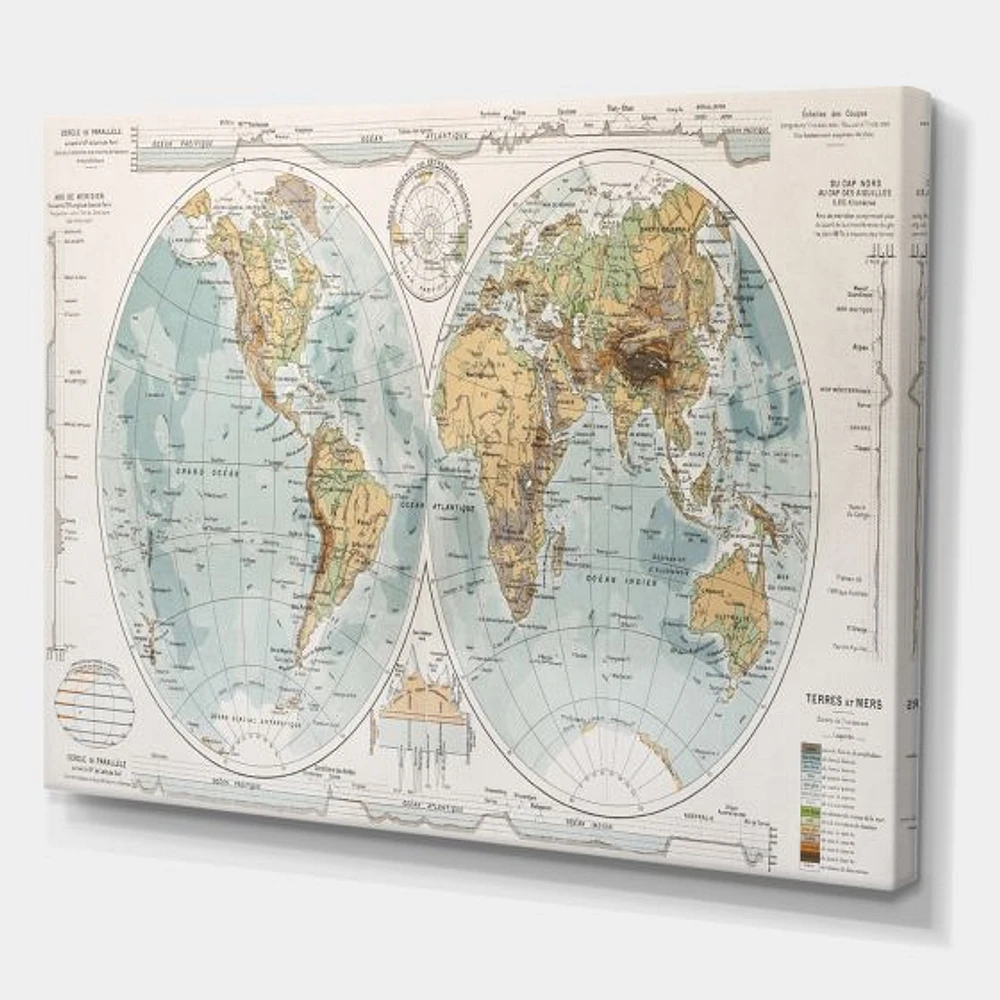 Ancient Map of The World II Wall Art