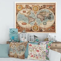 Ancient Map of The World VIII Wall Art