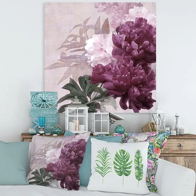 Vintage Purple and Pink Flowers I  Wall Art