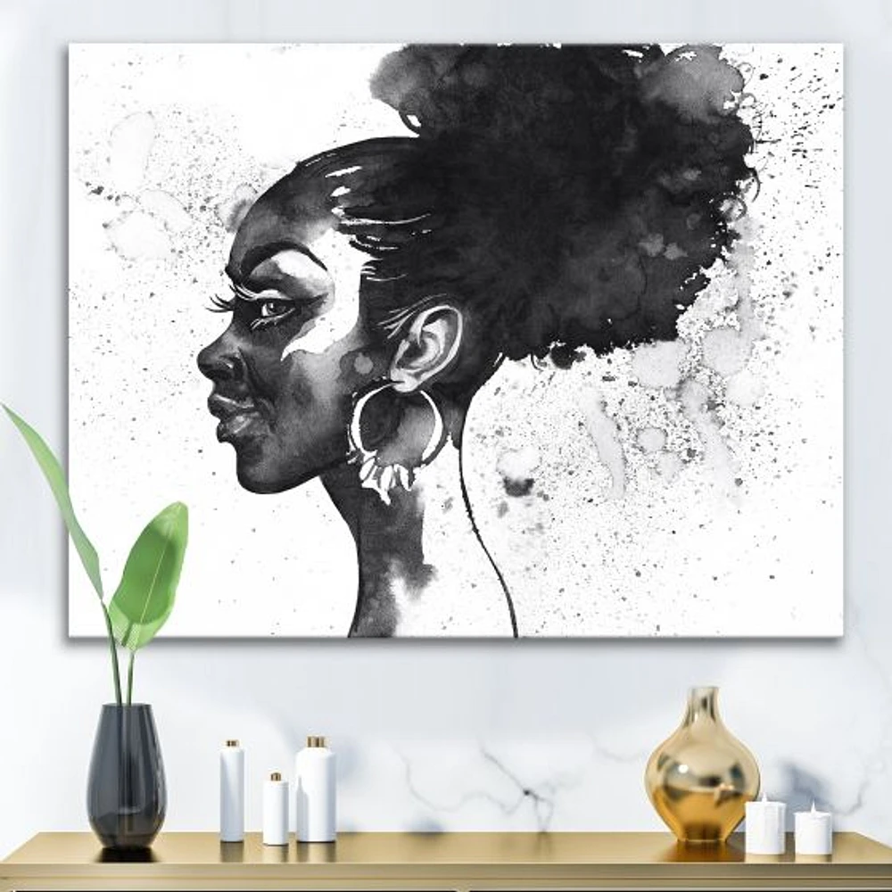 Monochrome Portrait of African American Woman I  Wall Art