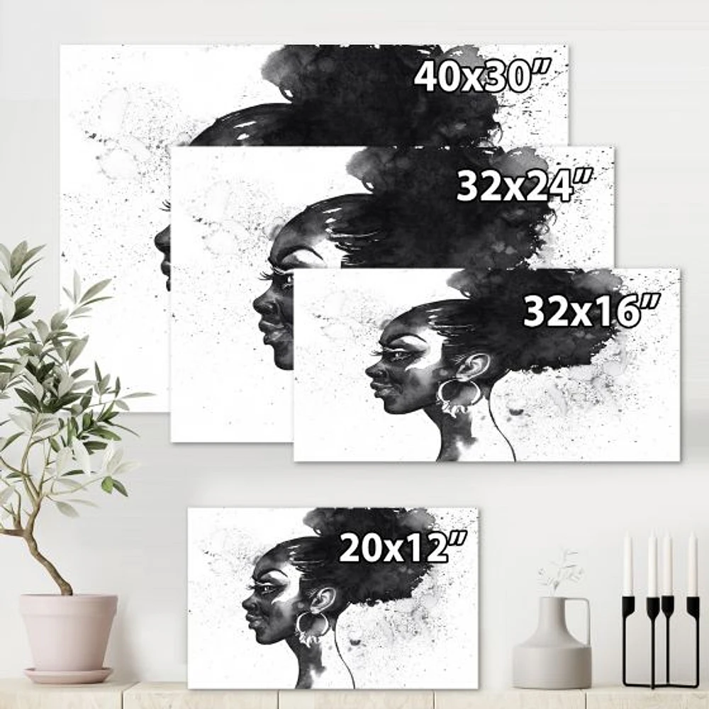 Monochrome Portrait of African American Woman I  Wall Art