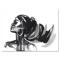 Monochrome Portrait of African American Woman IV  Wall Art