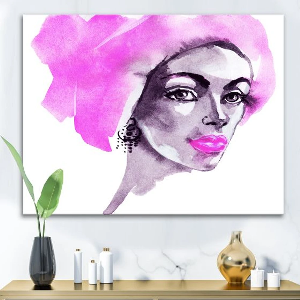 Toile « Afro American Woman Fashion Portrait