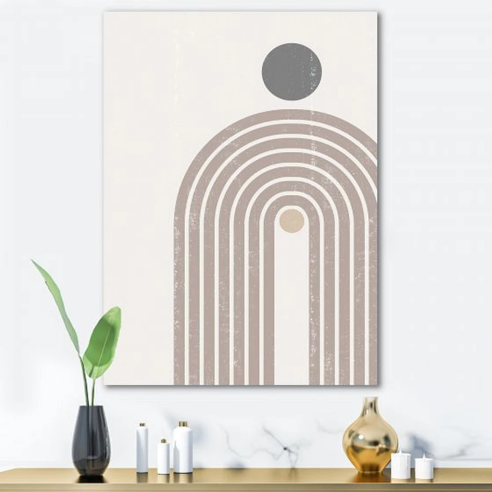 Abstract Rainbow Sun and Moon Earth Tones I  Wall Art