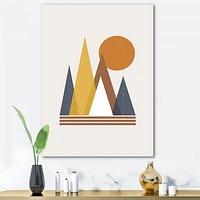 Mountain Abstract and Sun  Wall Art