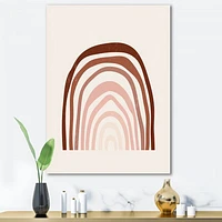 Terracotta Minimalist Boho Rainbow I  Wall Art