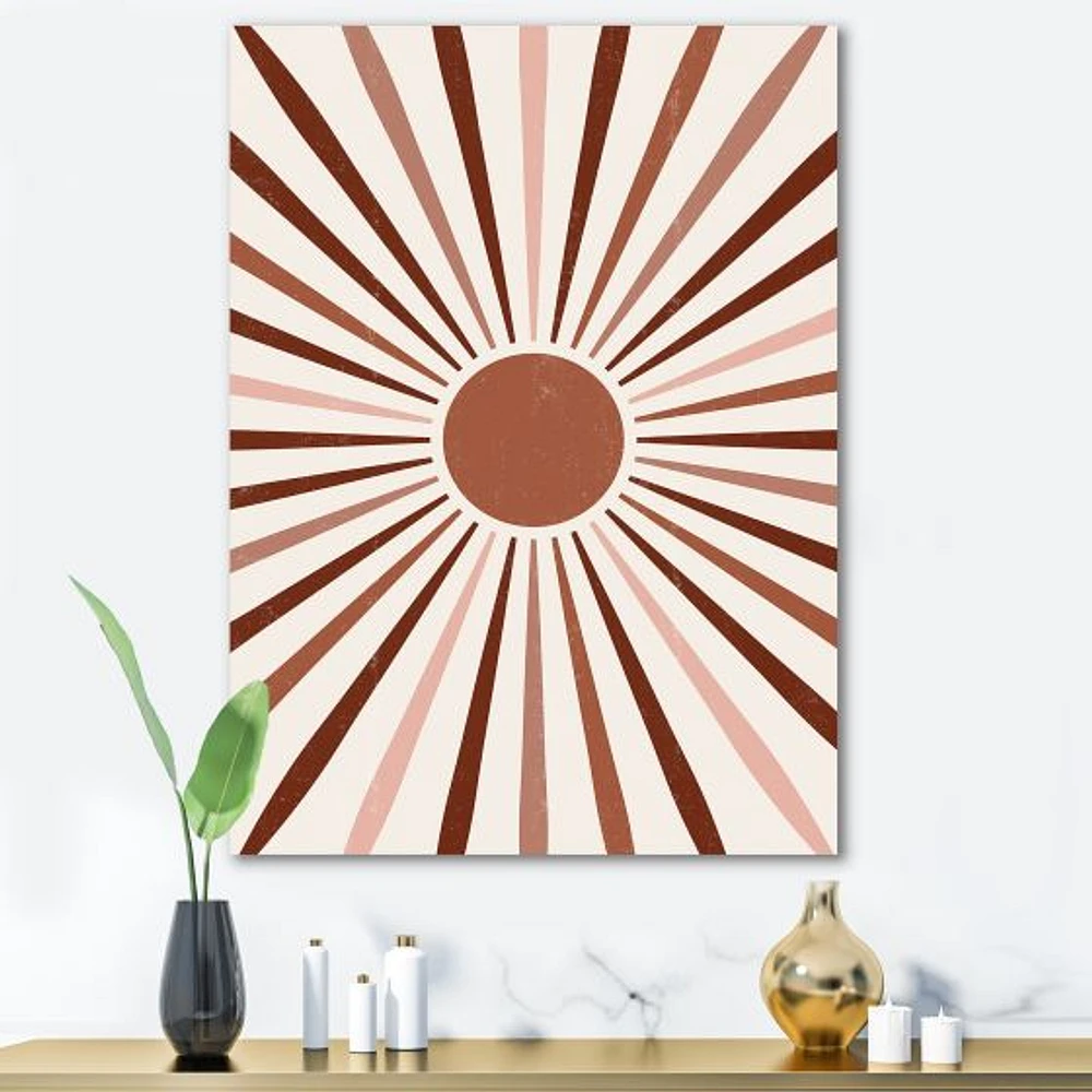 Geometric Radiant Sun  Canvas Wall Art