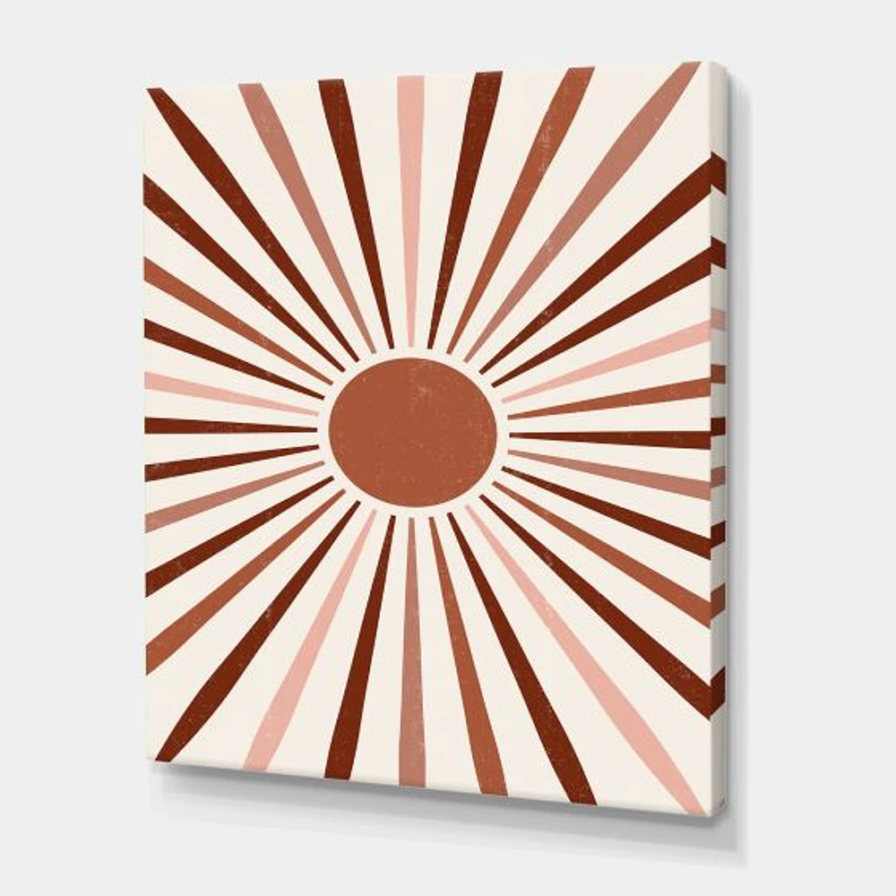 Geometric Radiant Sun  Canvas Wall Art