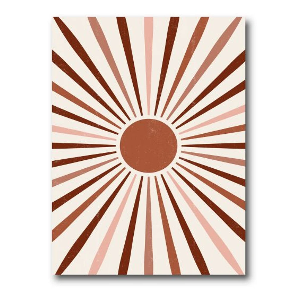 Geometric Radiant Sun  Canvas Wall Art