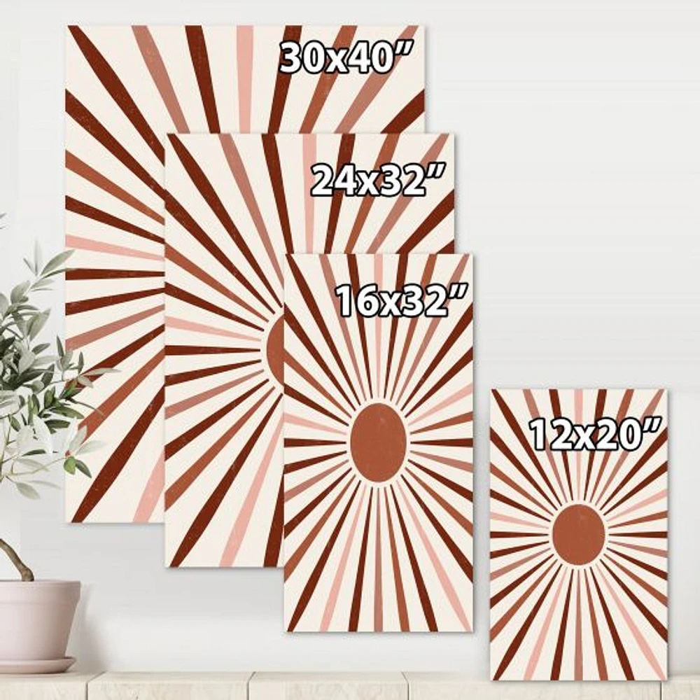 Geometric Radiant Sun  Canvas Wall Art