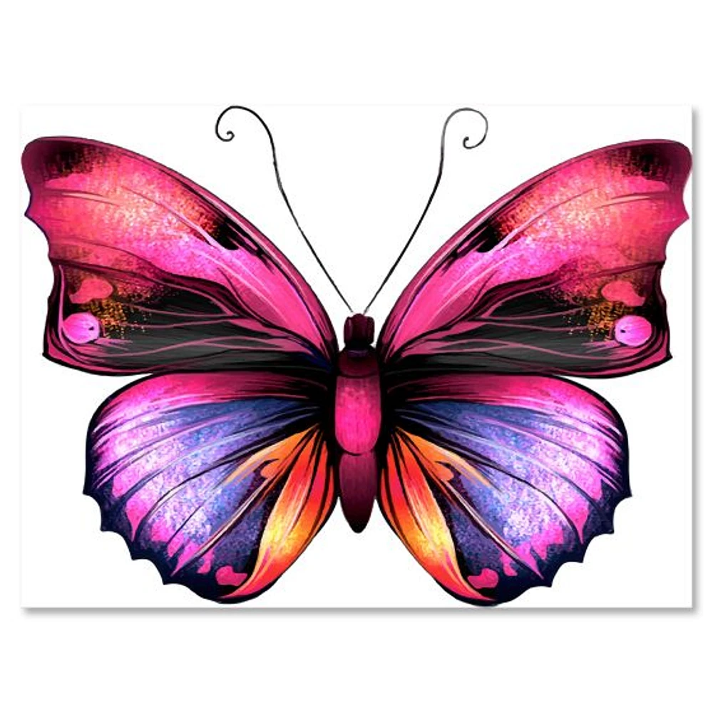 Toile « Bright Pink Butterfly Portrait