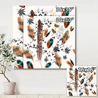 Multicolored Feather Pattern  Wall Art